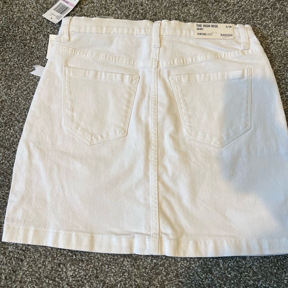 NWT kensie High Waist Button-Down Miniskirt - Picture 3 of 4